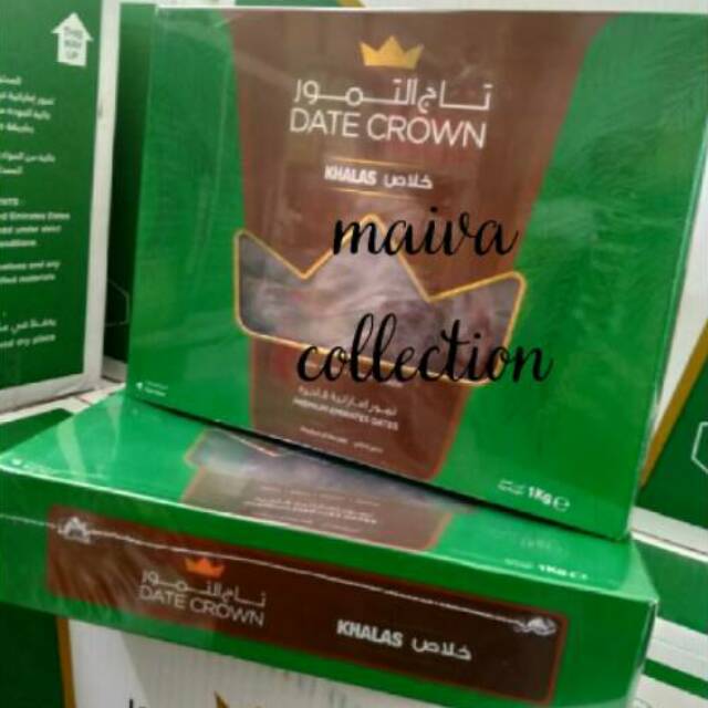 

kurma datecrown khalas 1 kg exp.2024 /kurma oleh oleh haji