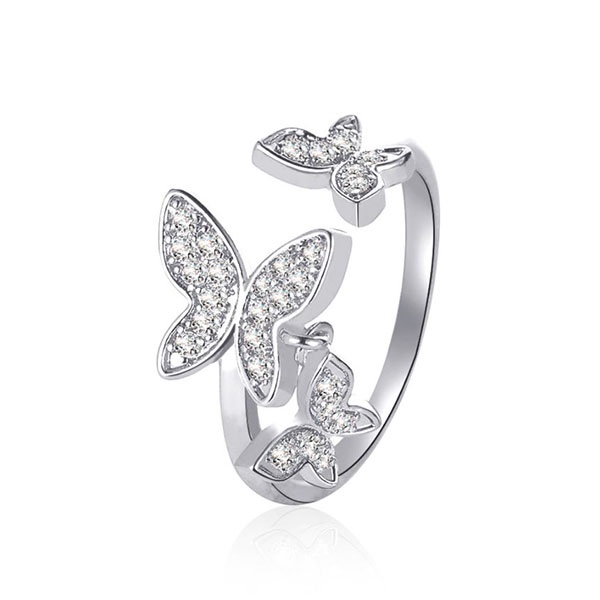 cincin kupu kupu sweet beautiful butterfly rings jci081(1H4)