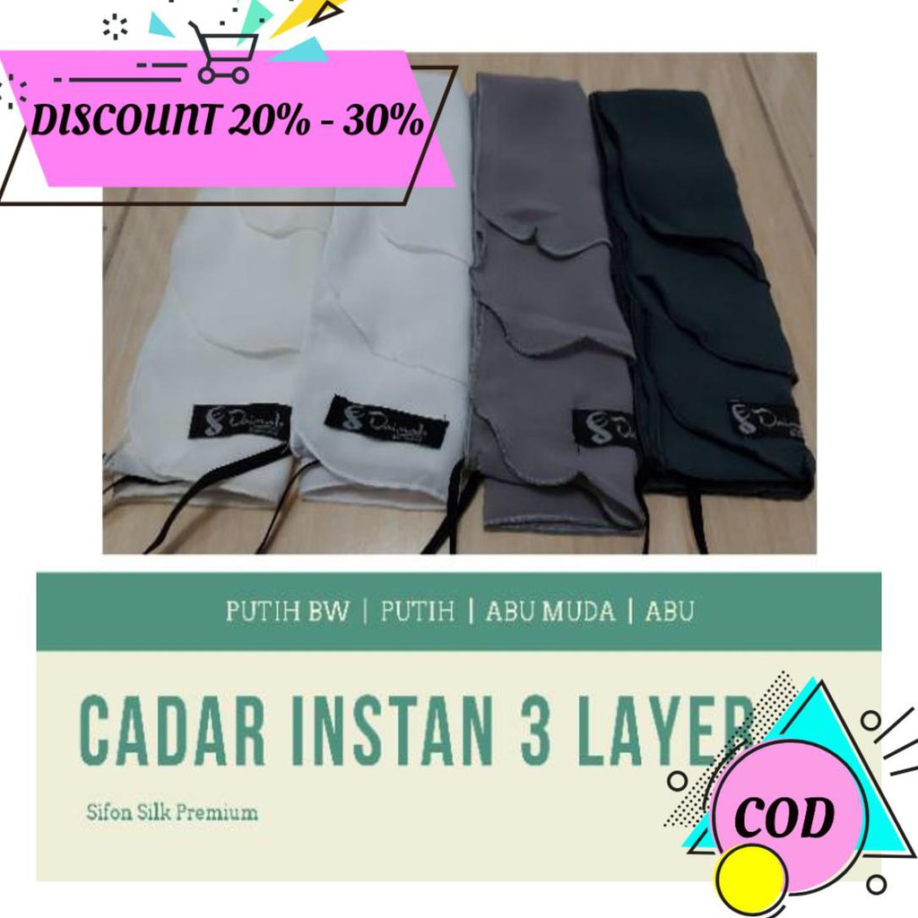 (BAYAR DITEMPAT) CADAR 3 LAYER SIFON SILK SAUDI DAIMAH EXCLUSIVE AA1581