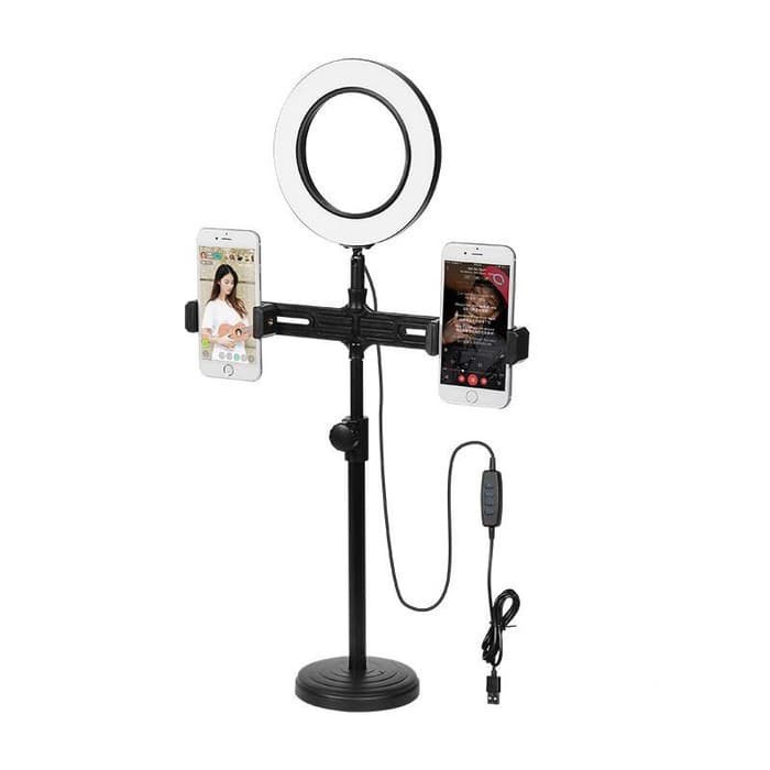 Stand Flexible Ring Light 49CM Stand Holder Lampu Make Up MUA LED 6 In