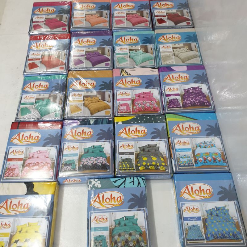 SPREI ALOHA KING B2 180×200 SPREI EMBOSS TERMURAH