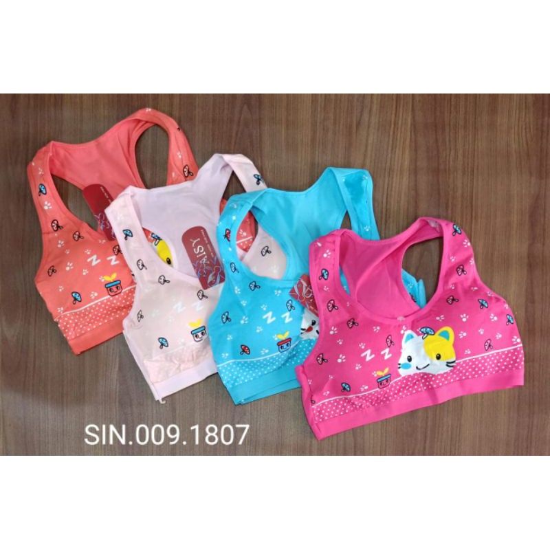 3 Pcs miniset remaja busa SD SMP miniset anak perempuan BH kain busa remaja perempuan katun lucu