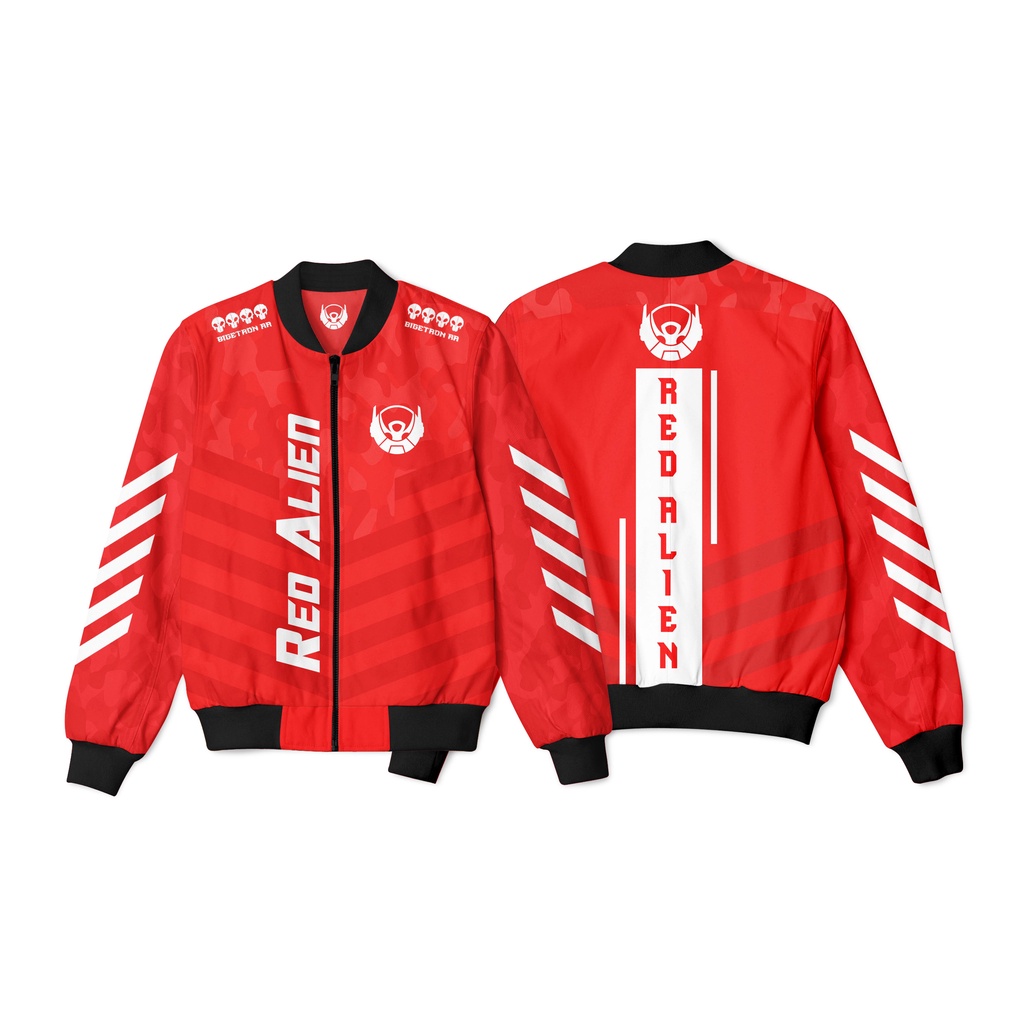 JAKET BOMBER GAMING BIGETRON  RED ALIEN  LIMITED EDITION PREMIUM - BTR RA