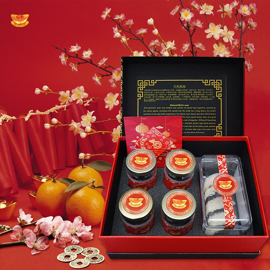 

Sarang Burung walet GOLDEN BOWL hampers parcel Luxury Gift Kado Imlek+ Mooncake Festival Hampers