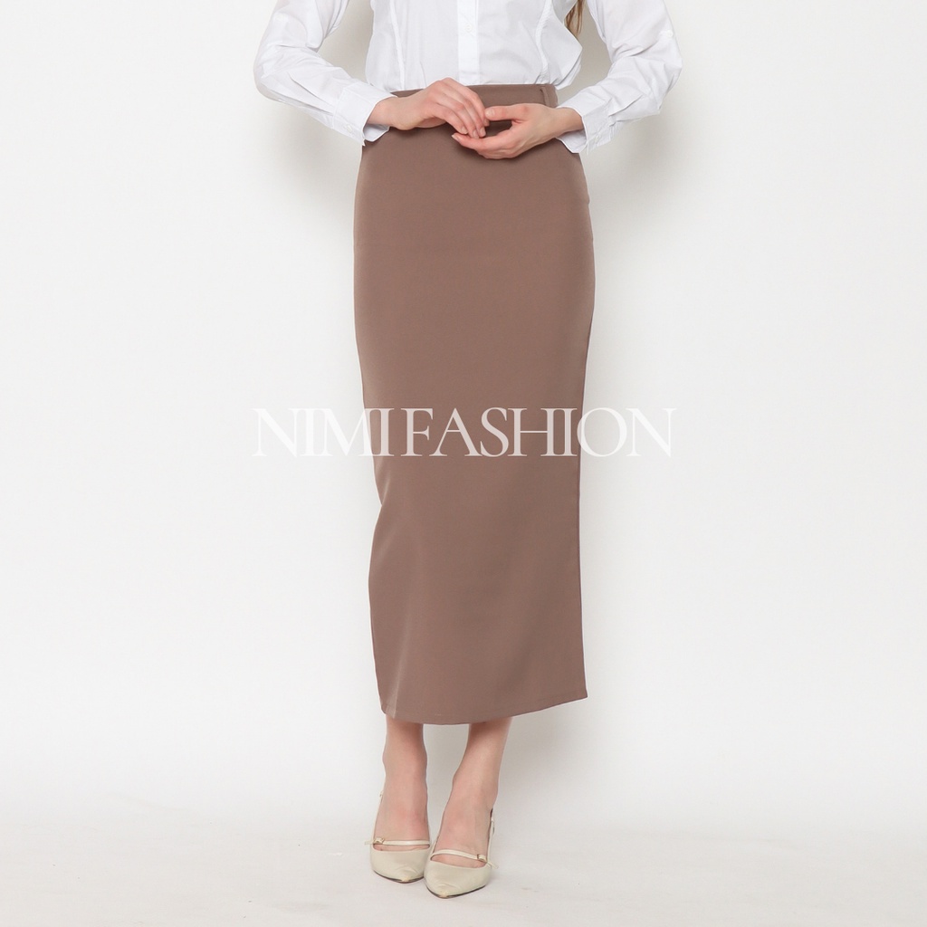 ROK KERJA WANITA / ROK REMPEL KERJA / ROK FORMAL / ROK PANJANG POLOS / ROK KANTOR-1