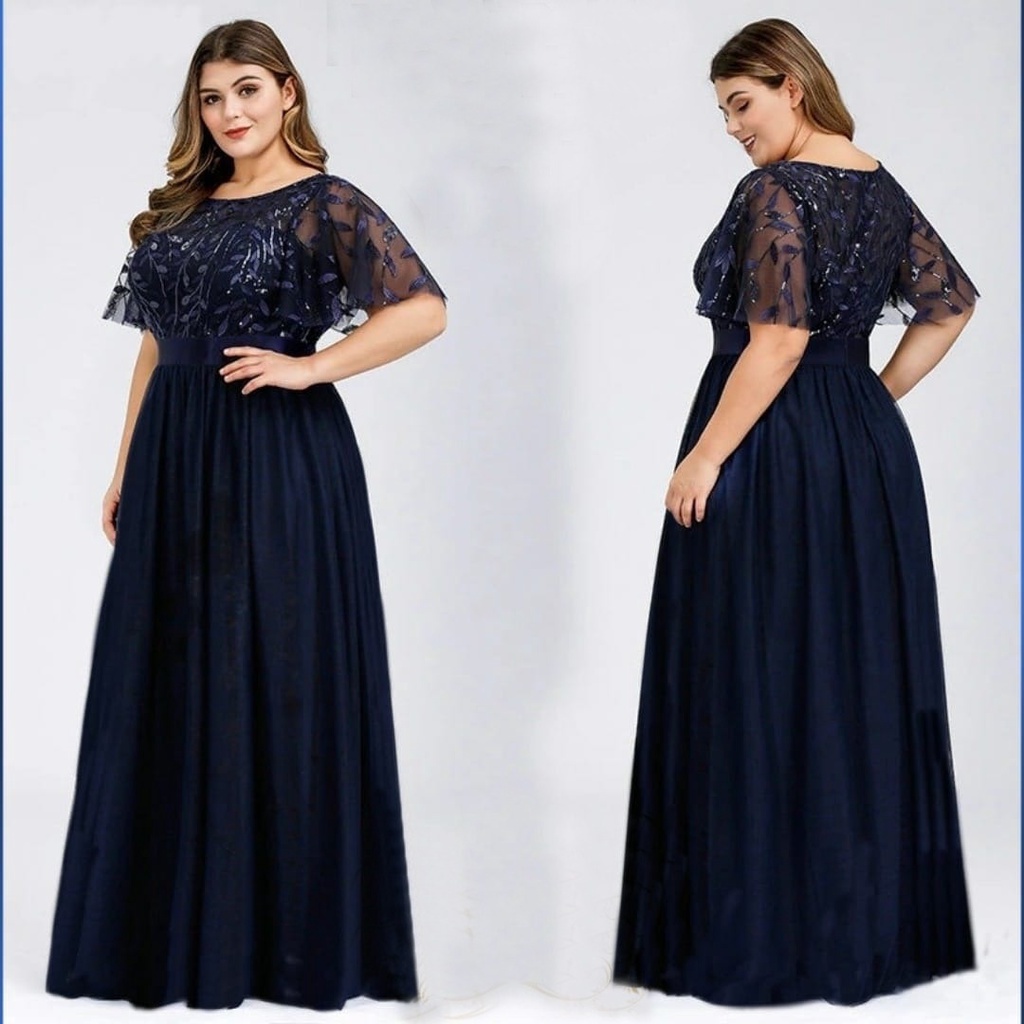 O2 Fashion / Maxi prilly dress / dress  brukat premium