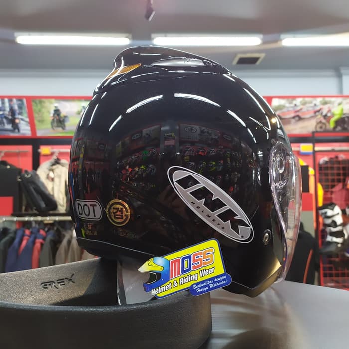 Helm INK Centro Polos Solid Black Metalic | Halfface | Original-1