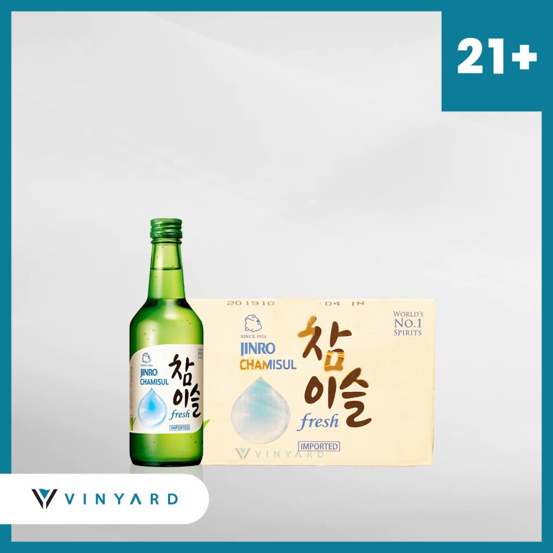 Promo 1 Ctn ( 20 Btl ) Soju Jinro Chamsiul Original Fresh 360 ml