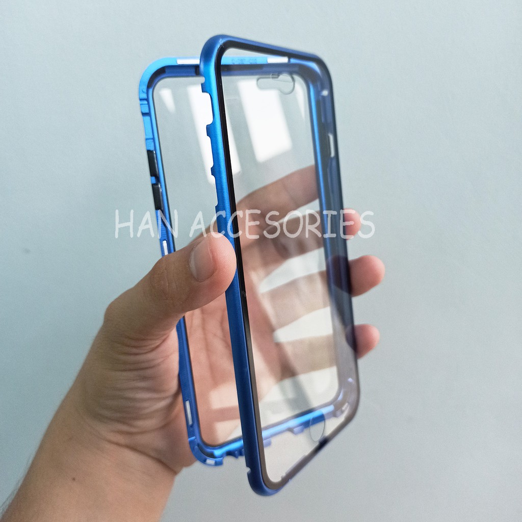 IPHONE 6/6S/6+/6S+ Case Magnetic 360 FULL GLASS Depan dan Belakang - Full Protection