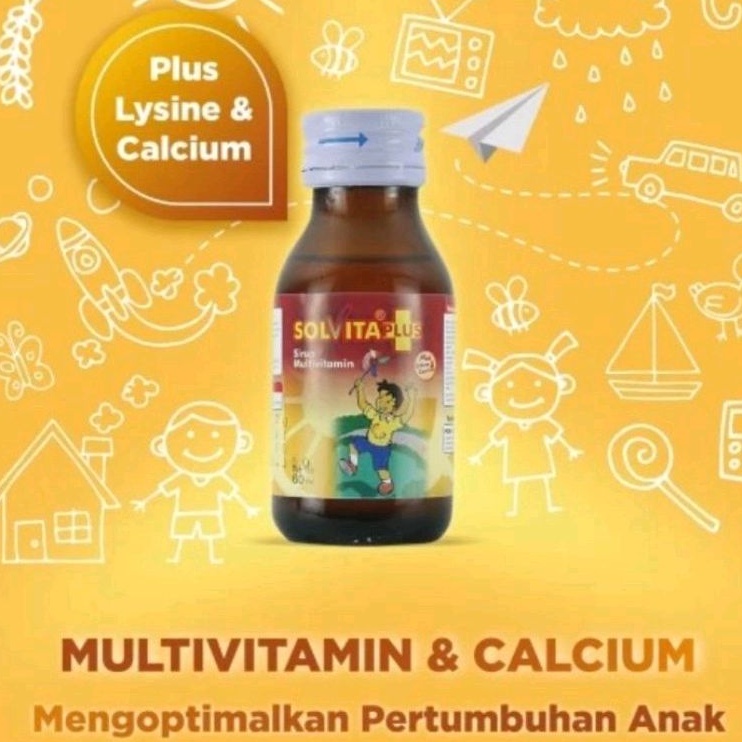 Solvita Plus Sirup 60 ml Vitamin D3 Lysine Anak