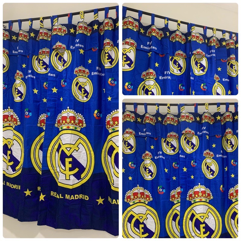 [ PINTU DAN JENDELA ] GORDEN TALI + PONI KARAKTER BOLA REAL MADRID BIRU