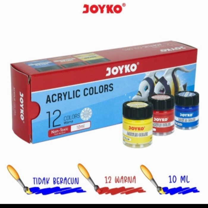 

Nikmati Cat Acrilic Color Joyko Acc 10Ml- Set 12 Terlaris