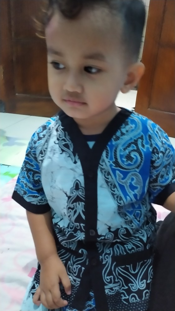 Piyama Batik Anak Setelan Batik Anak Bahan Adem Cowok Cewek Usia 1-5 Tahun.