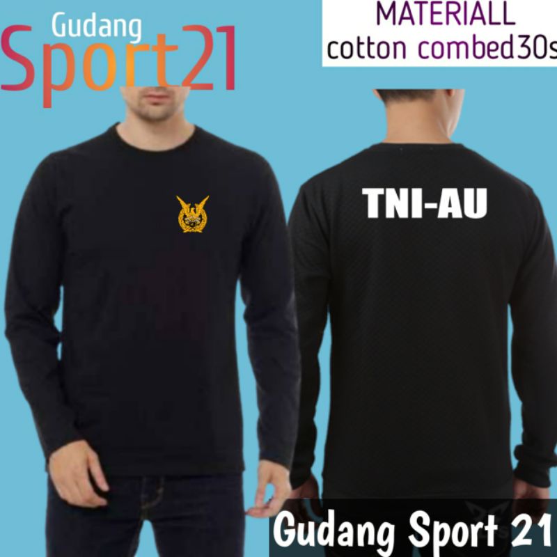 kaos baju lengan panjang TNI AU kaos TNI AU