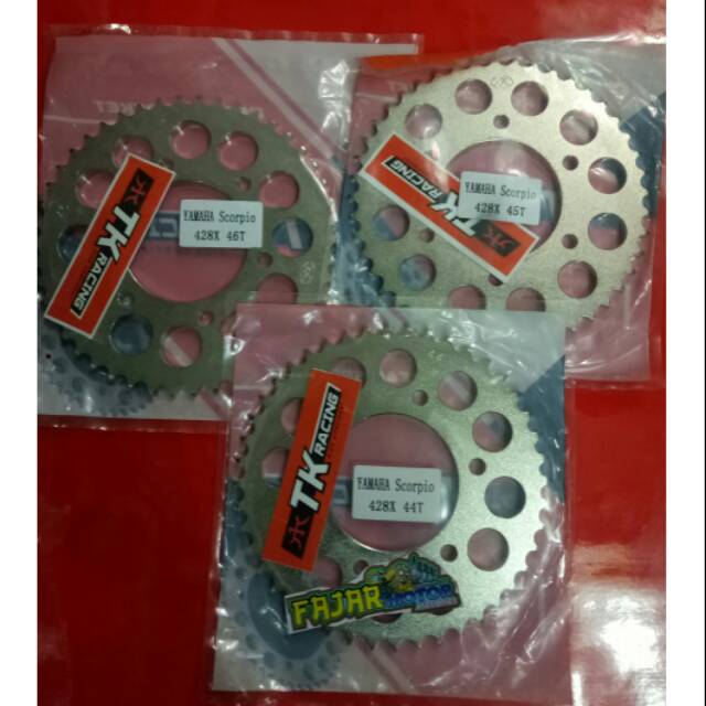 SSS TK TDR RACING GER VIXI GEAR BELAKANG YAMAHA SCORPIO VIXION NVA R15 V2 428 415 mxking150 lobang 6