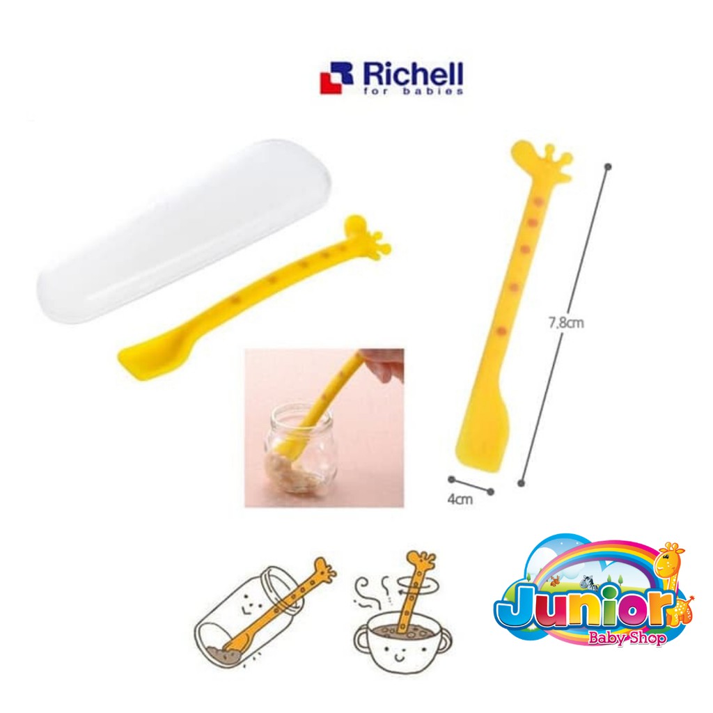 Richell Giraffe Spatula With Case 98860