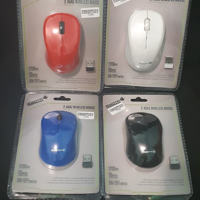 Mouse Wireless Eyota Free Baterai AAA 2PCS