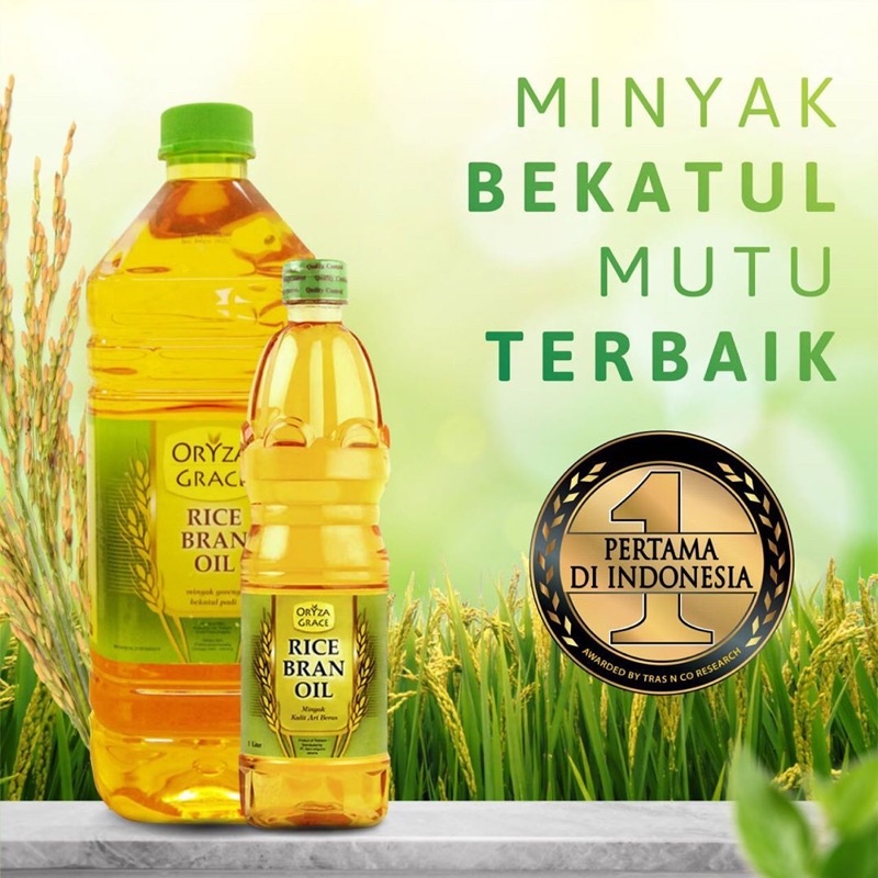 

READY KIRIM INSTANT - Minyak Rice Brand Oil RBO Oryza Grace 1L / Minyak Goreng Bekatul padi