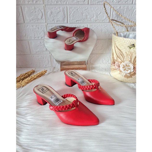 ABBUSHOES DY 03 bapau mules kepang 5cm