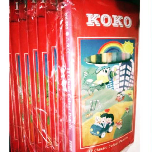 

Pensil warna Koko dan Cadwell 12 colours