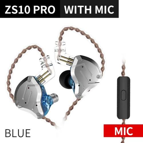 Earphone Knowledge Zenith KZ - ZS10 pro Hybrid IEM 4DD+1BA