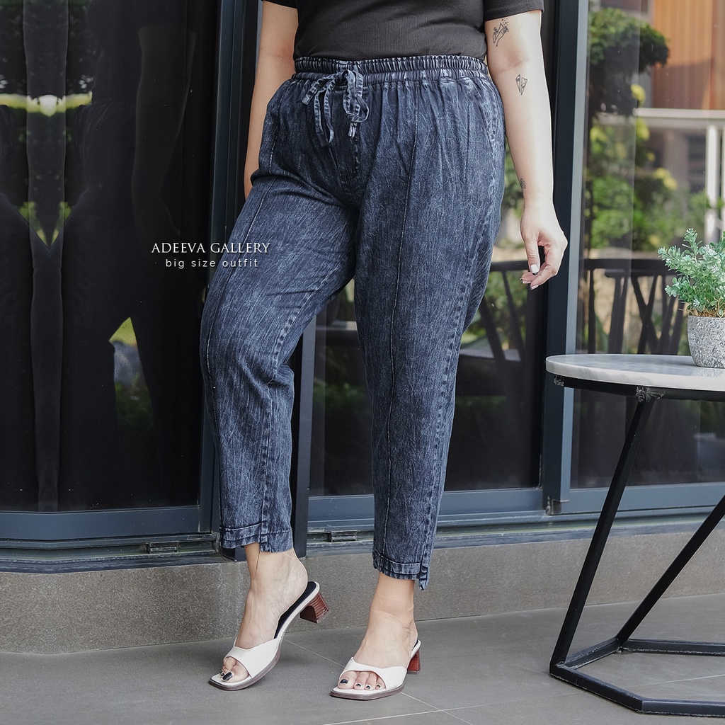 ADEEVA Kyoto Pants Jumbo Celana Jeans Wanita Jumbo