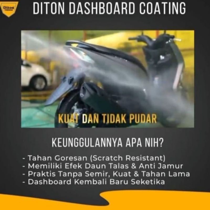 DASHBOARD COATING ORIGINAL BLACK NO 9800 DITON PREMIUM BODY KASAR MOTOR &amp; MOBIL 400CC