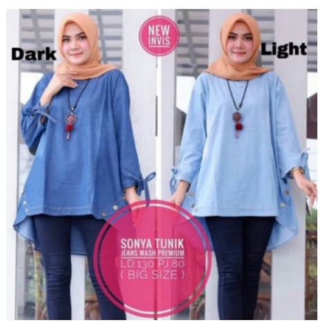 SONYA Tunik Jeans Jumbo Big Size