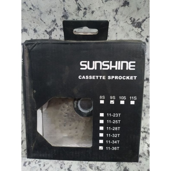 Cassette Sprocket Sproket Gir Sunshine 11-36T 9Speed