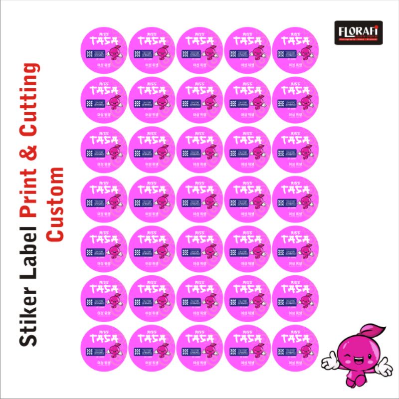 

Stiker Label A3 Custom CSH Semriwing Print&Cutting isi 35pcs