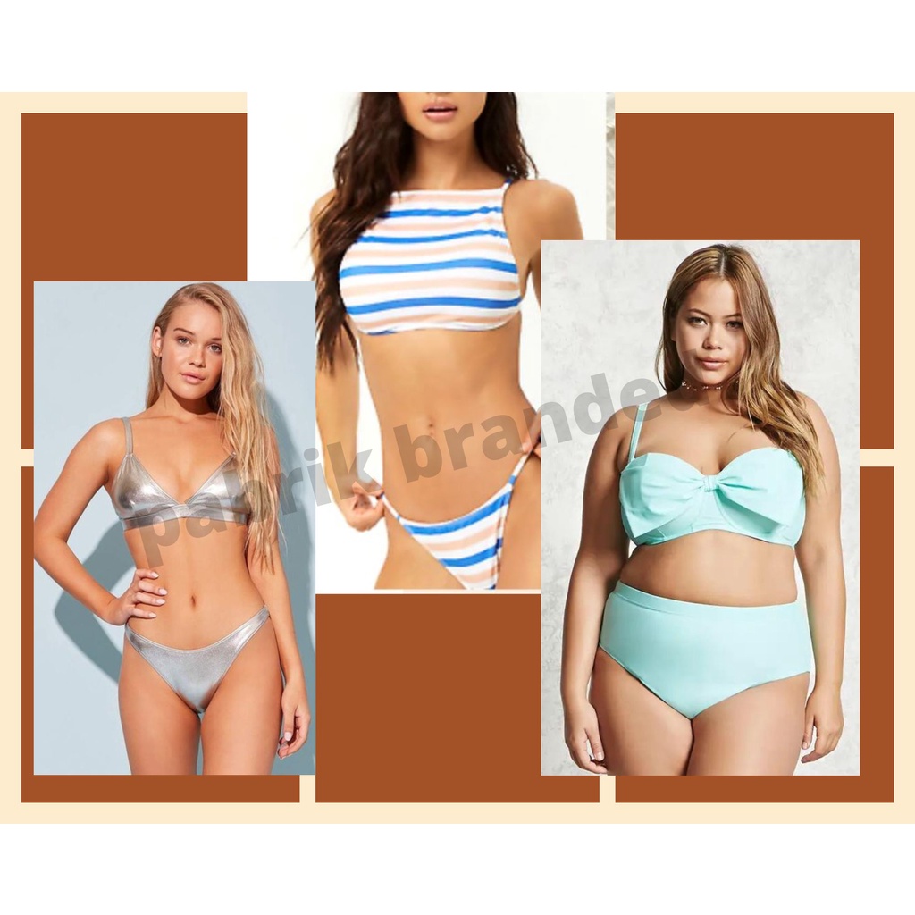 pabrik branded swimwear bikini top bottom baju celana rok renang wanita girl perempuan atasan sexy s