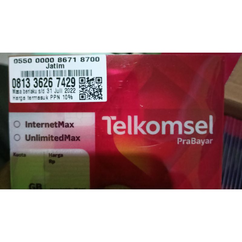 kartu perdana telkomsel 2.5gb full + paket telfon murah