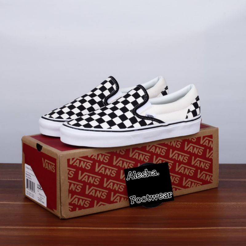 Sepatu Vans Slip On CheckerBoard Classic / Sepatu Vans Catur Klasik Premium Terlaris