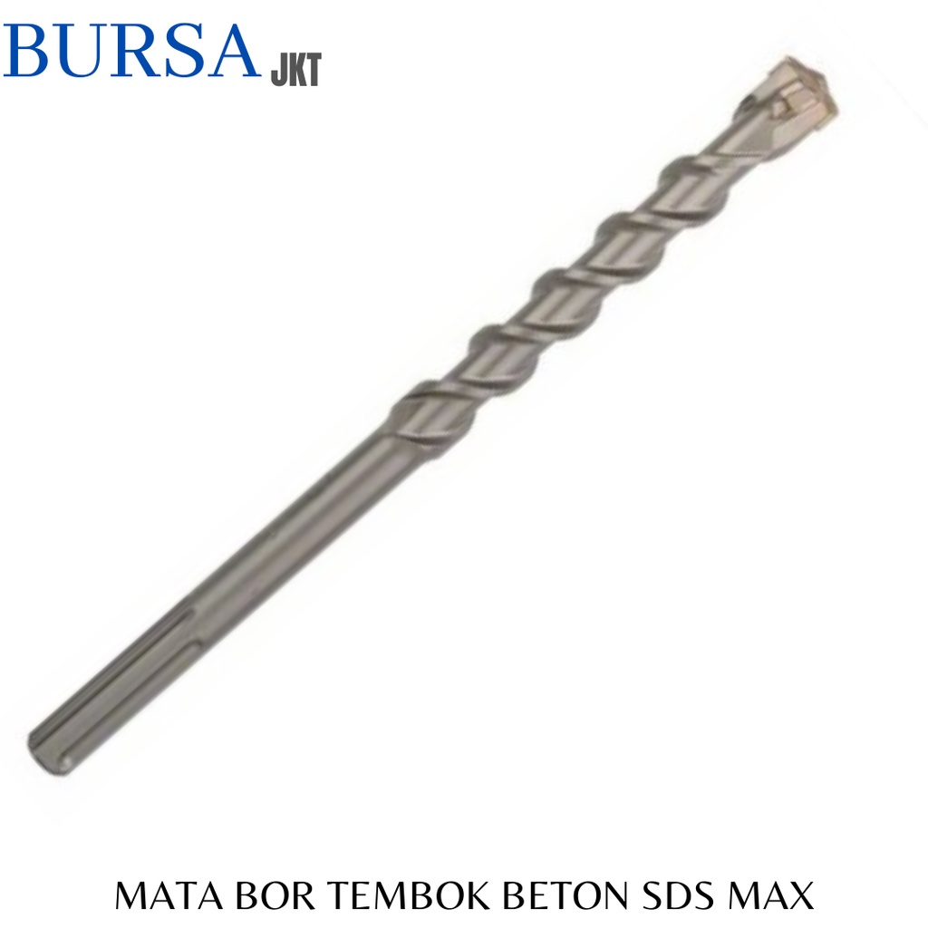 SDS MAX SQUARE MATA BOR BOBOK PAHAT TEMBOK 22 MM BETON HAMMER DRILL PANJANG 200 MM