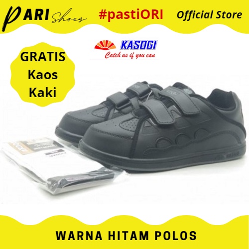 Sepatu Anak Cewek Cowok TK SD Warna Hitam Sekolah Kelas 1 2 3 4 5 6 Murah Sneakers Permpuan Ori Orig