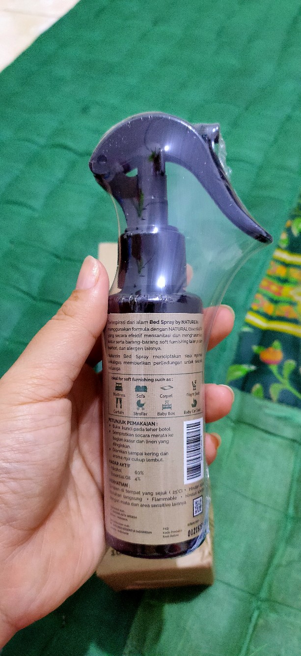 Naturein Bed Spray Anti Bacterial Tungau Virus Kasur Bantal Anak Bayi 100ml 200ml Lav