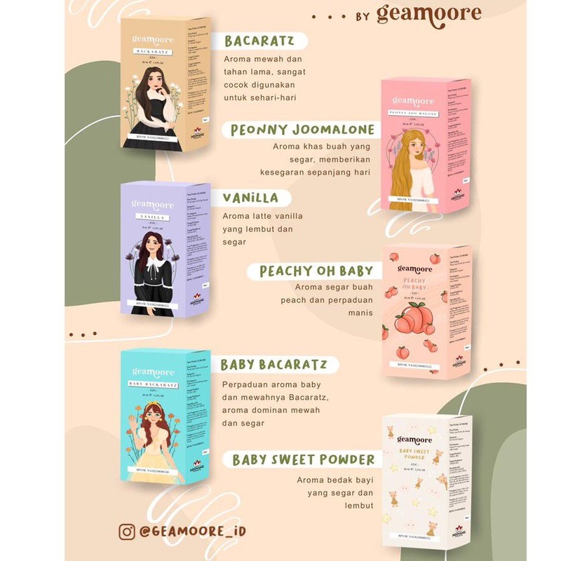 (BPOM &amp; FREE PACKING BUBBLE AMAN) Parfum Geamoore / Perfume Geamoore Ukuran 6ml