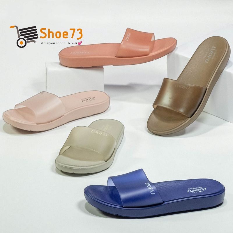 LUOFU E 7172 A2-6A20 SIZE 36-40 l Sandal Selop jelly transparan wanita l Sendal kokop cewek impor