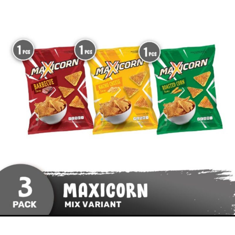 

MAXICORN SNACK VARIASI RASA BARBEQUE, ROASTED CORN, NACHO CHEESE 150gr