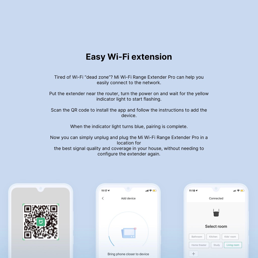 Xiaomi Mi Wi-Fi Range Extender Pro / Xiaomi Wifi Extender Pro Repeater Amplifier 300Mbps