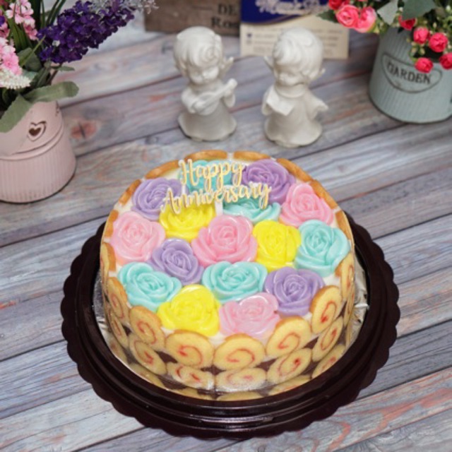 

Puding ulang tahun loyang ukuran 18cm bulat Mom Yuly Pudding
