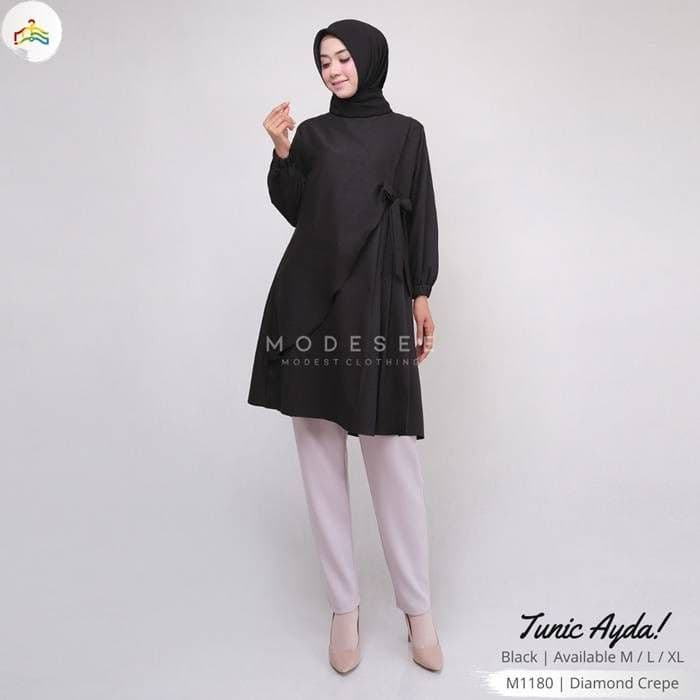 MODESEE - Tunik Ayda HITAM