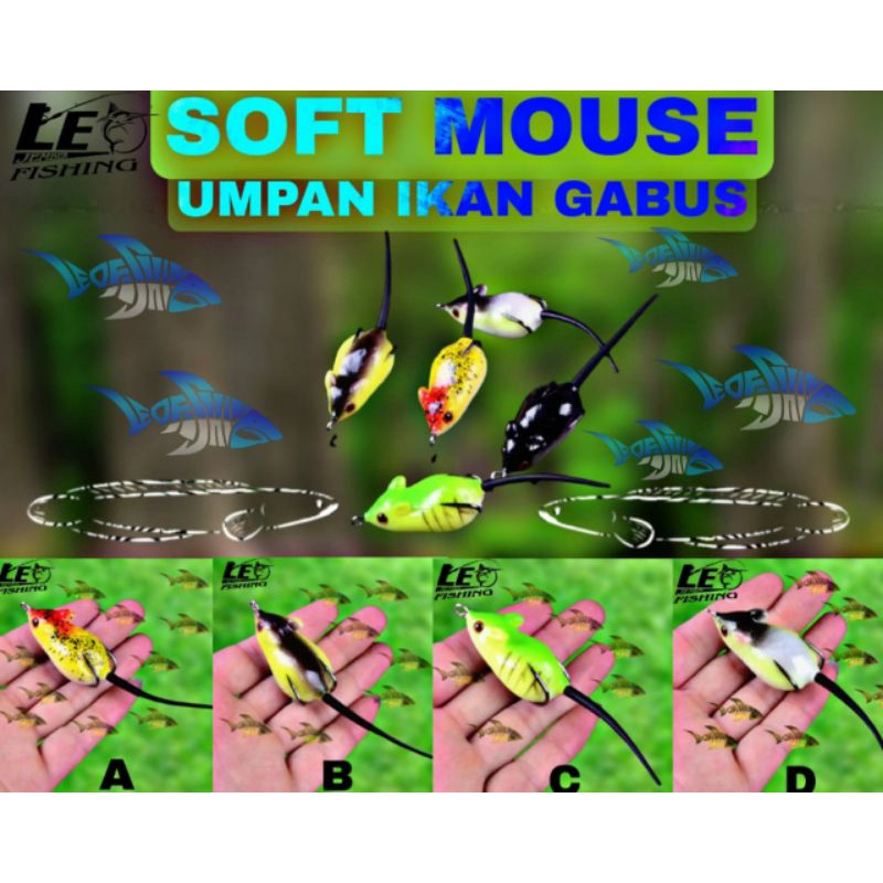 SOFT MOUSE 5CM 8GRAM UMPAN IKAN GABUS HIGH QUALITY