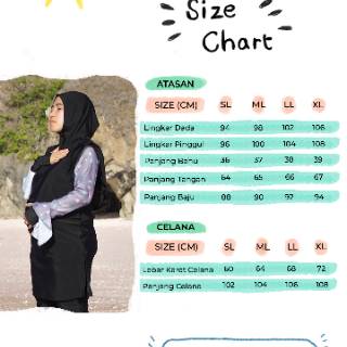  Bundling Set Corallium Black Hijab  Swimwear  SWIMSWEETS 