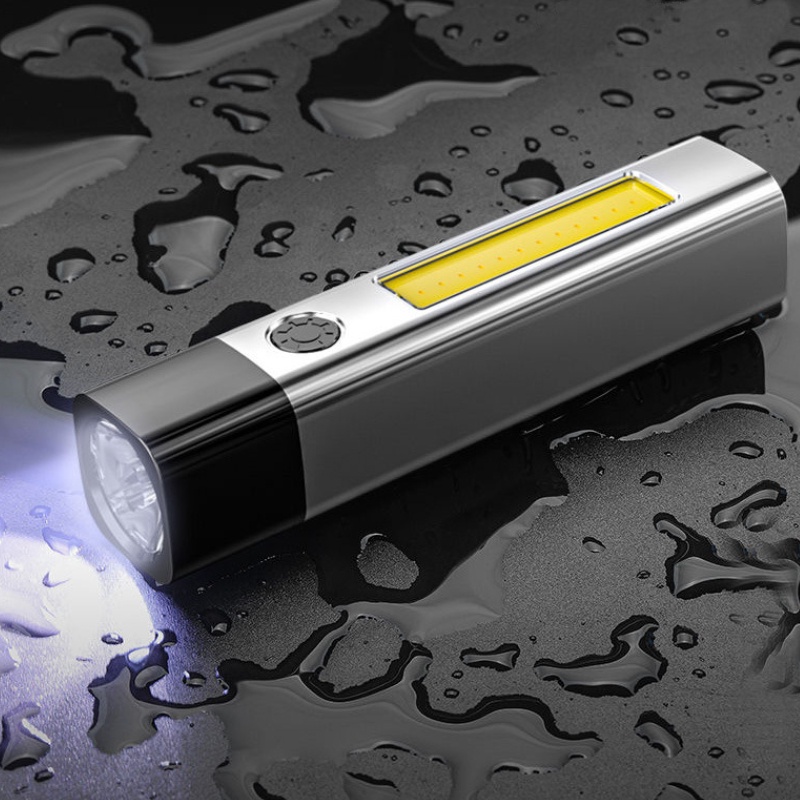 Lampu Senter Led COB Mini Portable Anti Air USB Rechargeable Untuk Outdoor / Hiking / Camping / Survival