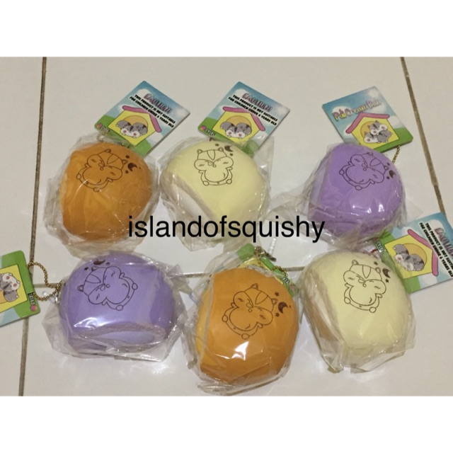 Squishy poli poly creambun cream bun lisenced rare original soft slow rising tag cute cheap