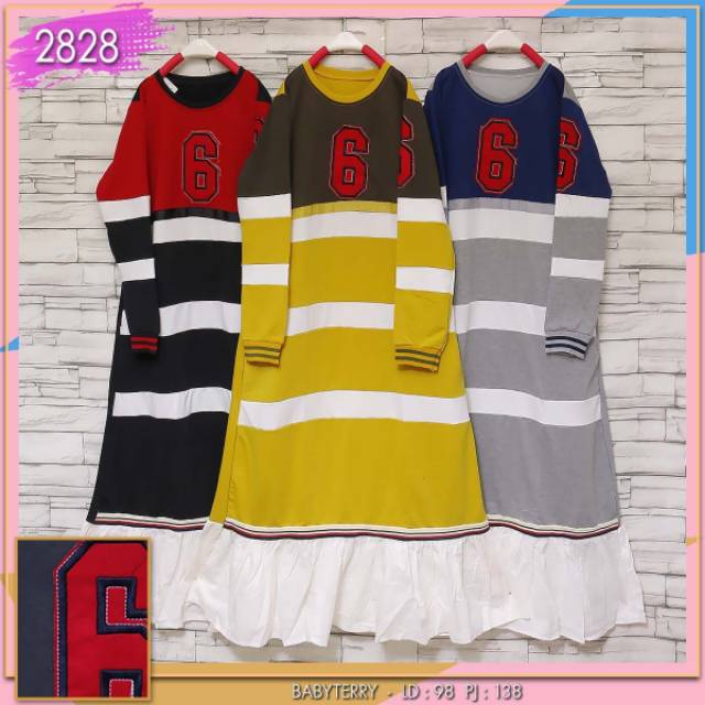 Gamis 6 Nooz merah/ Gamis merah