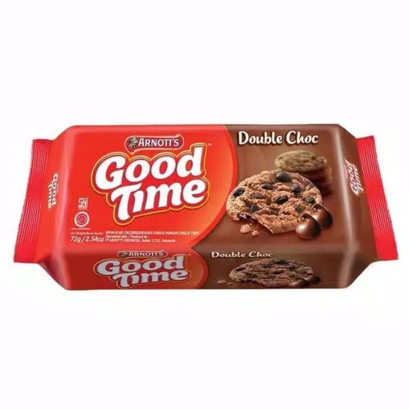 

Good Time Cookies Chocochips Double Choco 72 Gr AYES TOSERBA