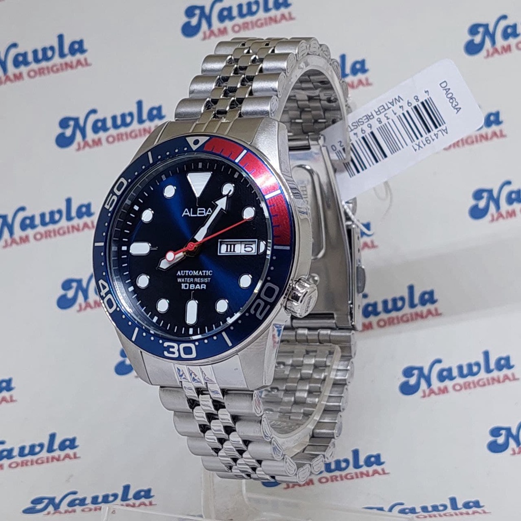 Alba Automatic AL4191X1 Pepsi Bezel - Jam Tangan Pria AL4191