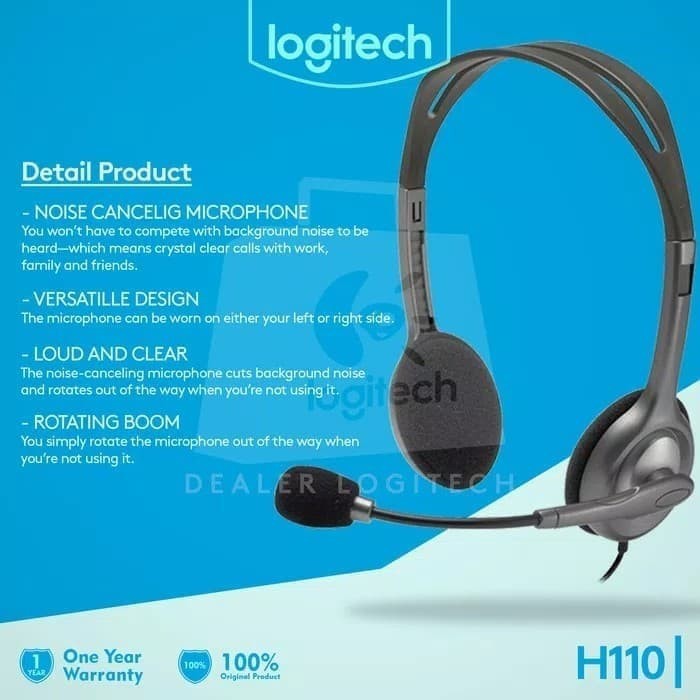 Logitech H110 Stereo Headset Original